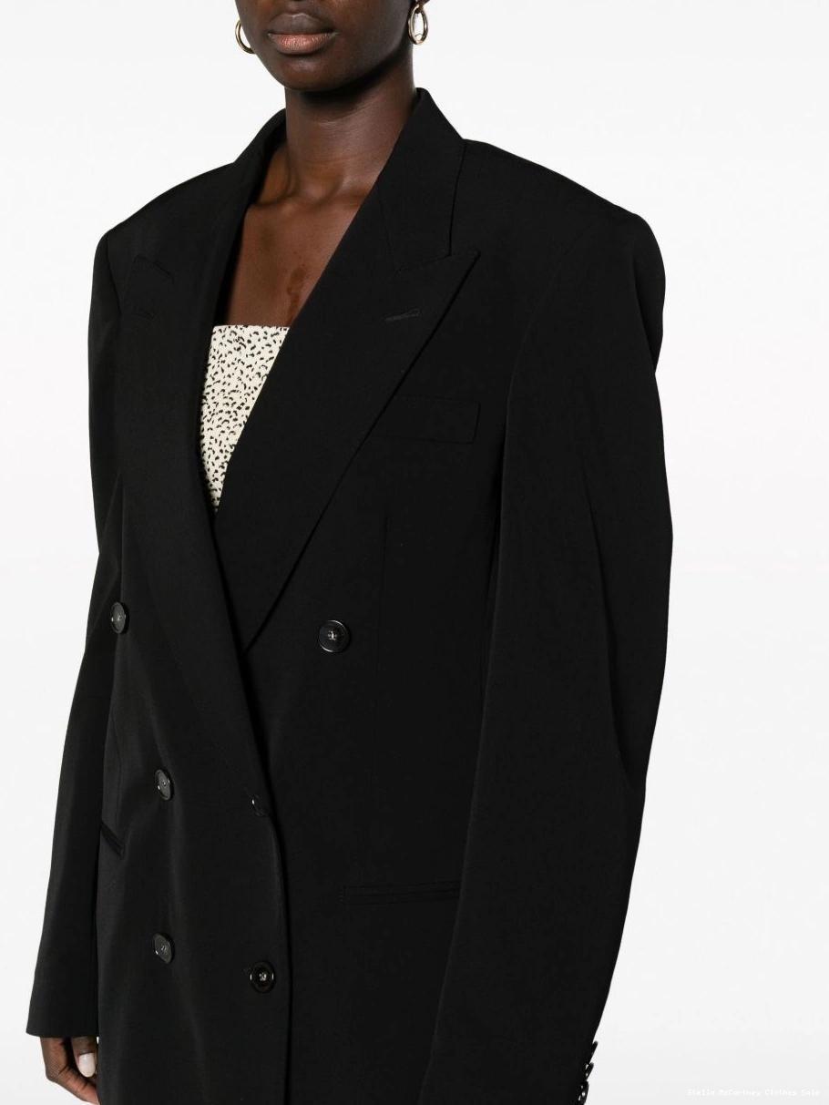 Cheap double-breasted Stella blazer McCartney stretch-wool Women 0722